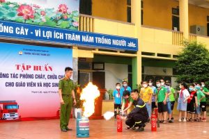 Tập huấn công tác phòng cháy chữa cháy tại Trường Tiểu học Thanh Liệt