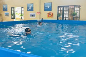Trường Tiểu học Thanh Liệt tổ chức thi bơi kết thúc khoá học bơi hè năm 2023
