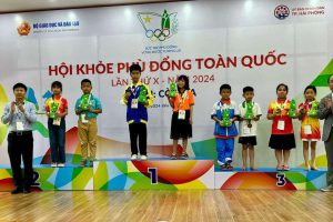 Chúc mừng em Phạm Ngọc Diệp giành được 2 huy chương tại Hội khoẻ Phù Đổng Toàn quốc