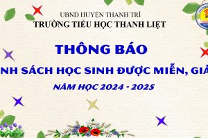 Thông báo công khai danh sách học sinh được miễn, giảm một số khoản thu hỗ trợ hoạt động giáo dục học kỳ I