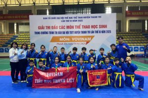 Các em học sinh trường tiểu học Thanh Liệt đã xuất sắc giành giải Ba môn Vovinam