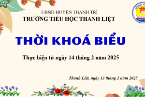 THỜI KHOÁ BIỂU (Thực hiện từ ngày 14/2/2025)