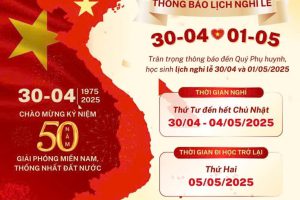 THÔNG BÁO LỊCH NGHỈ LỄ