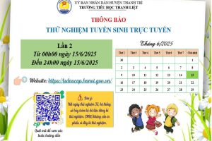 THÔNG BÁO THỬ NGHIỆM TUYỂN SINH LẦN 2