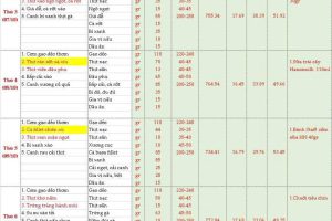 THỰC ĐƠN BÁN TRÚ TUẦN 6 NĂM HỌC 2025-2026