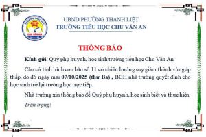 THÔNG BÁO CHO HỌC SINH TRỞ LẠI TRƯỜNG HỌC TRỰC TIẾP