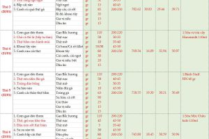 Thực đơn bán trú tuần 19 (Ngày 19/01 – 24/01/2026)