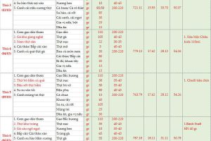 Thực đơn bán trú tuần 24 (Ngày 2/3- 7/3/2026)