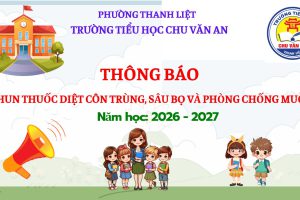 Thông báo về việc phun thuốc diệt côn trùng, sâu bọ và phòng chống muỗi trong trường học