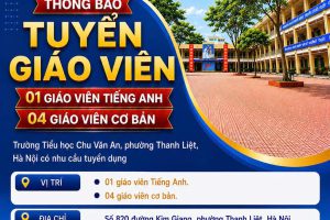 THÔNG BÁO TUYỂN GIÁO VIÊN – TRƯỜNG TIỂU HỌC CHU VĂN AN